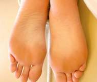 tickling nylon feet