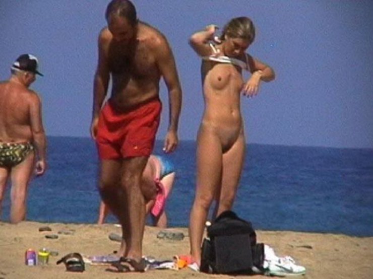 Beach nude woman