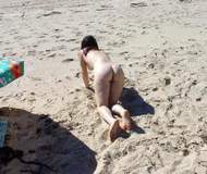 beach photo topless woman
