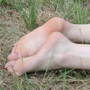 foot nylons under