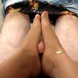 tickling foot of woman foot